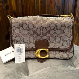 Coach Soft Tabby Signature Crossbody in Oak Maple
